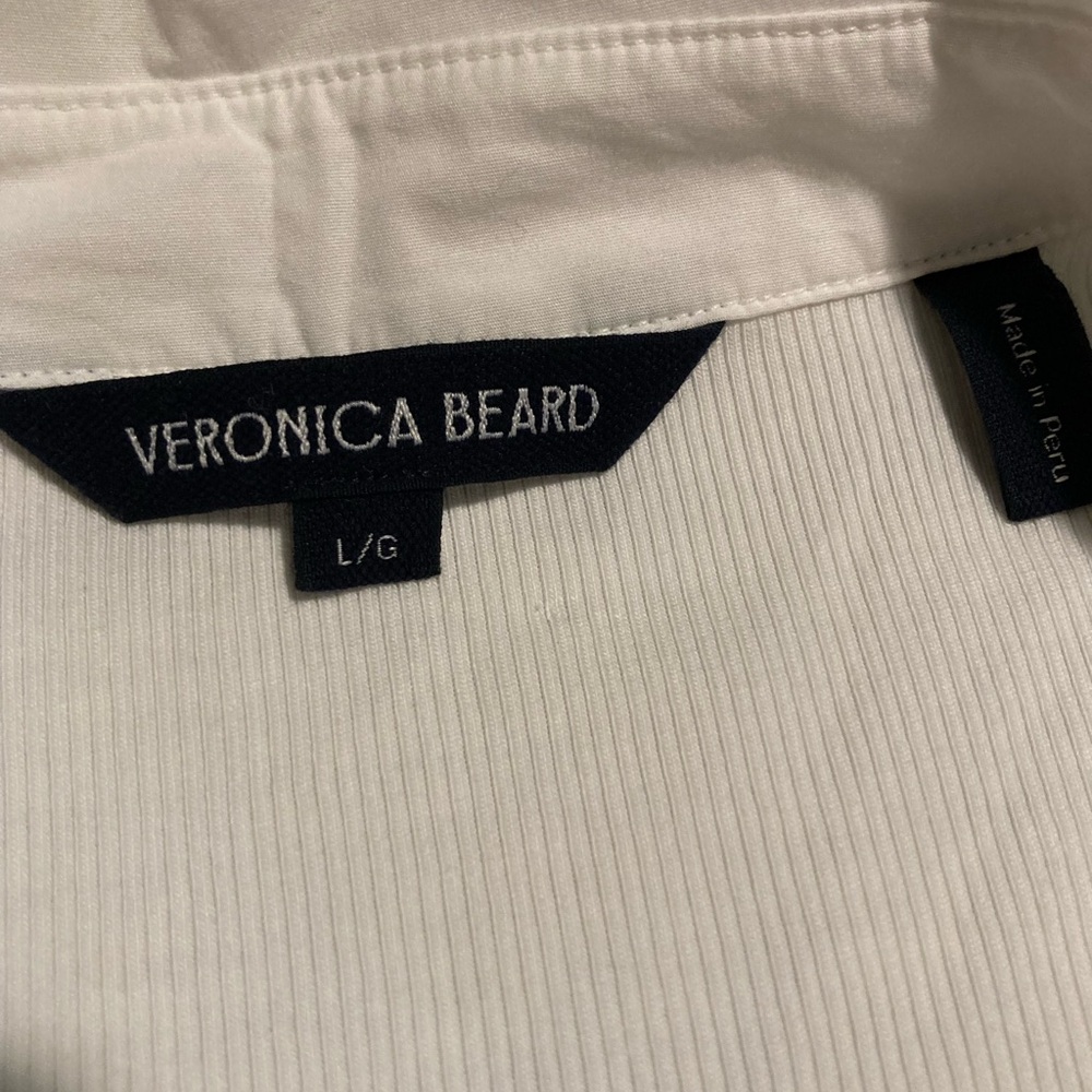 Veronica Beard White Button-Down Collared Knit Sh… - image 2